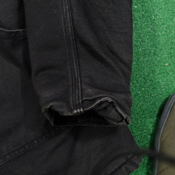 VINTAGE CARHARTT C26 BLK FULL ZIP QUILT LINED DUCK CANVAS JACKET SIZE XL - Picture 4 of 12